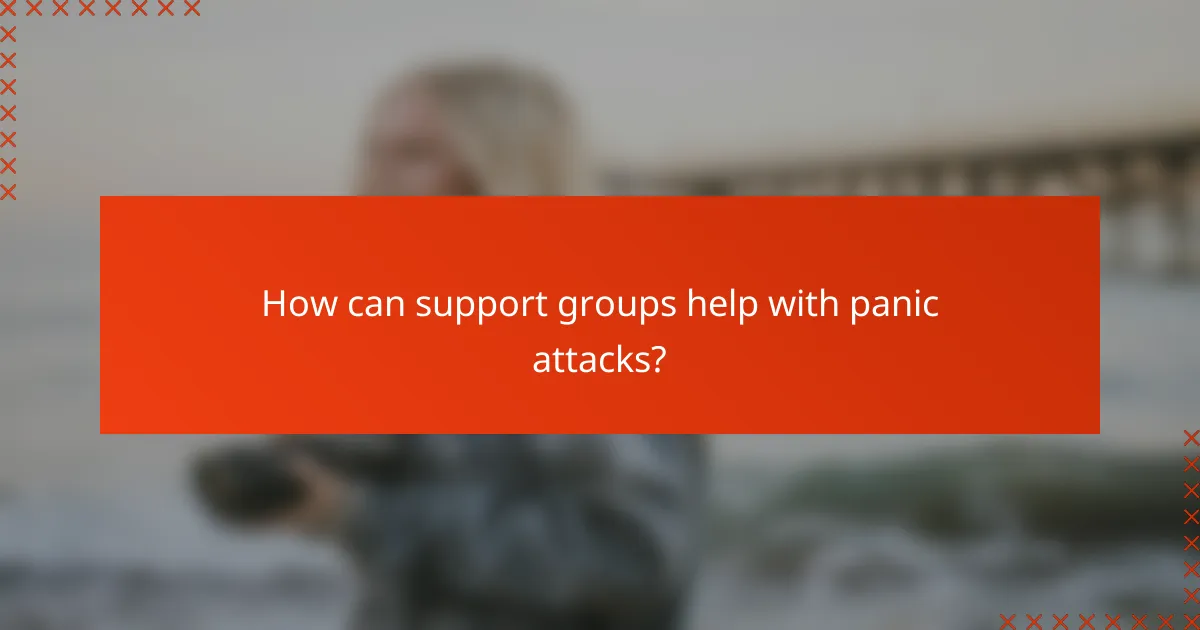 How can support groups help with panic attacks?