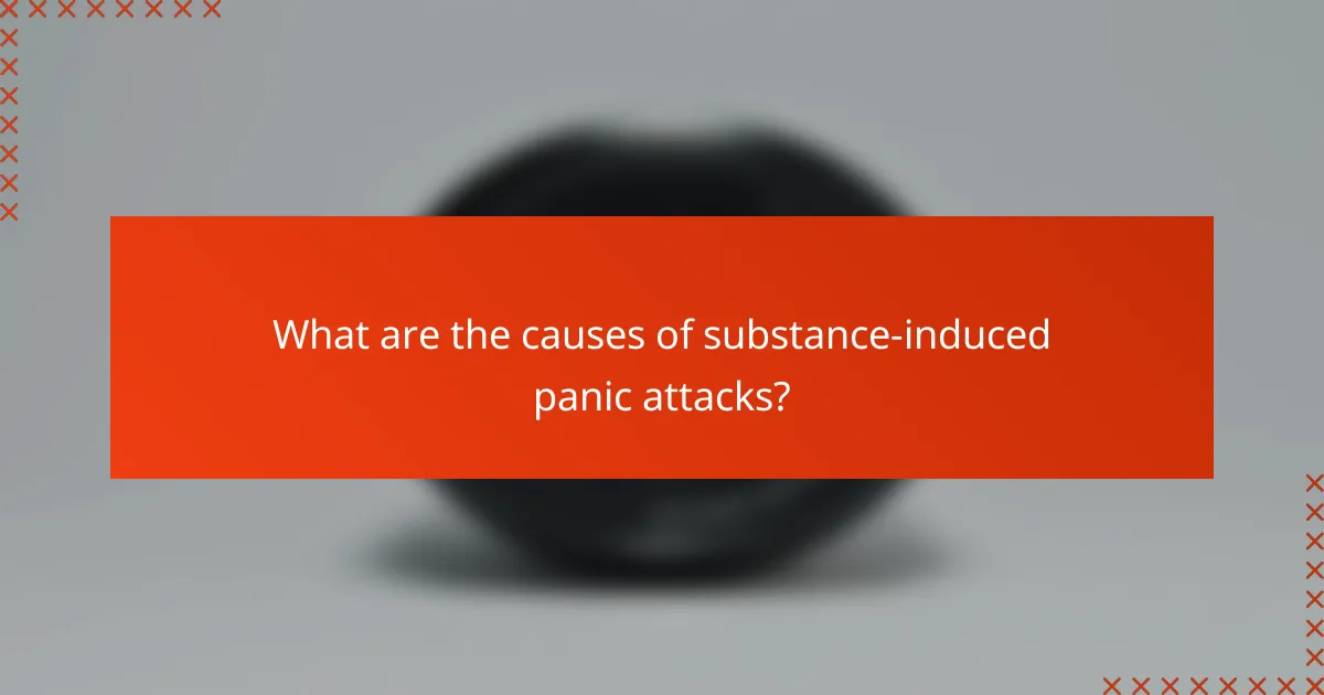 What are the causes of substance-induced panic attacks?