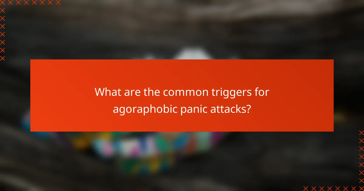 What are the common triggers for agoraphobic panic attacks?