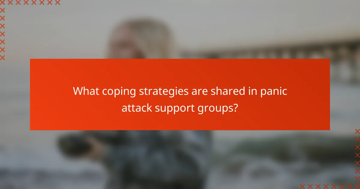 What coping strategies are shared in panic attack support groups?