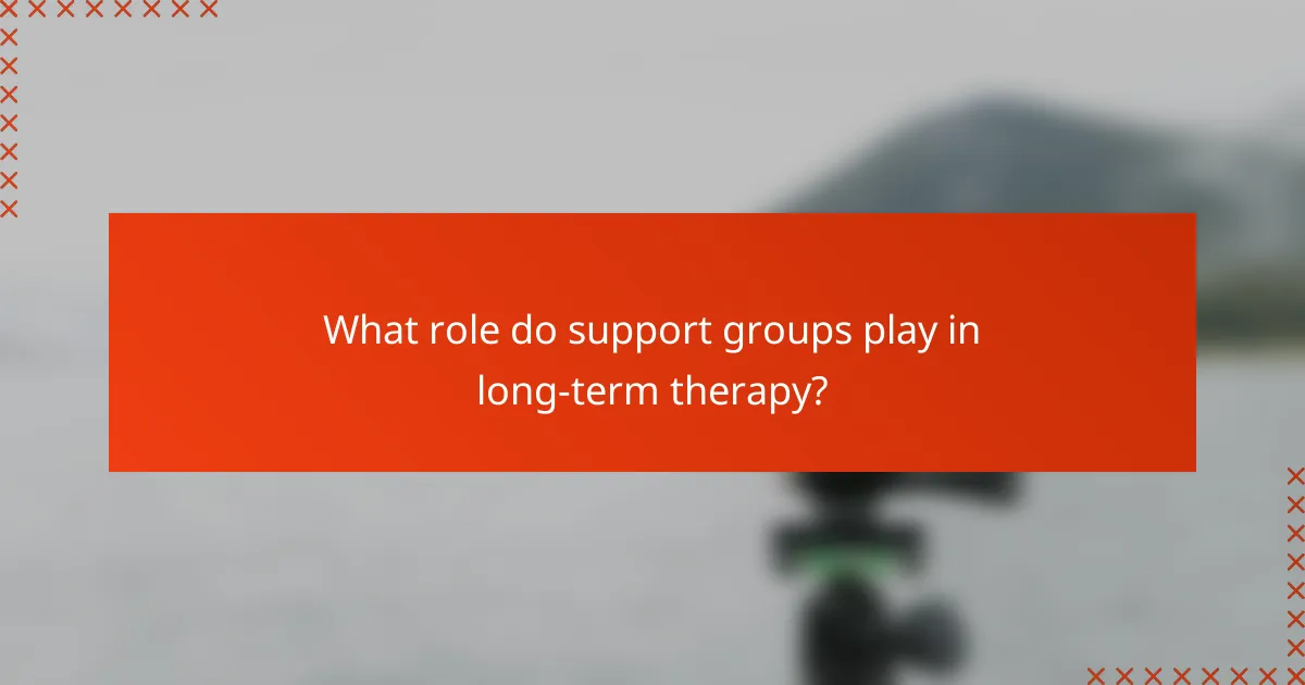 What role do support groups play in long-term therapy?